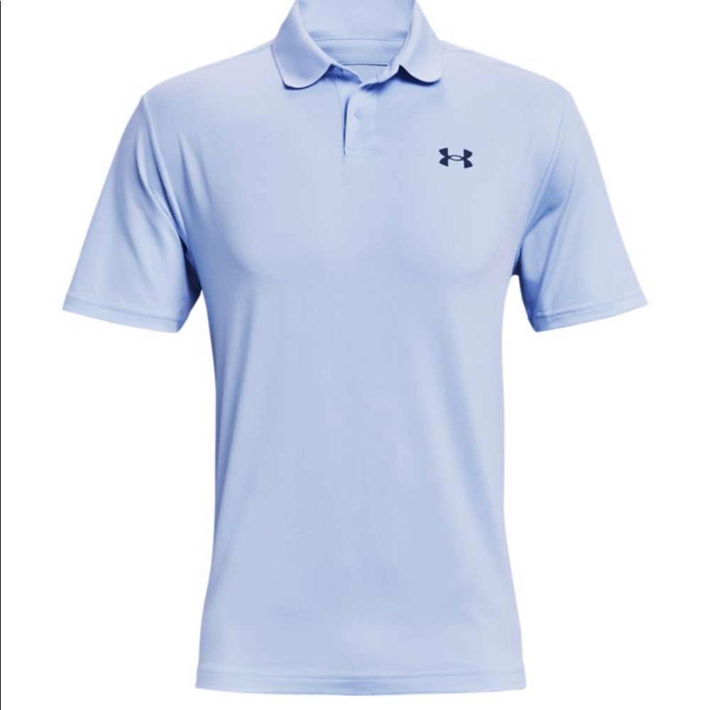 Under Armour Light Blue Polo Shirt with Black Logo
